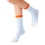 Zoe Color Block Pointelle Semi-Sheer Crew Sock | Blue