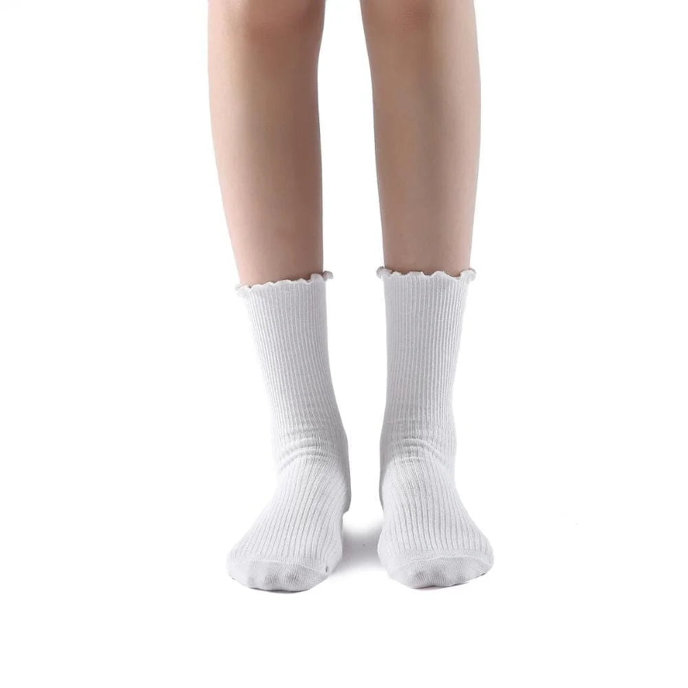 Princess Lulu Ruffle Crew Sock | White Main image